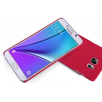 Galaxy Note 5 dėklas raudonas "Nillkin" Frosted Shield + plėvelė